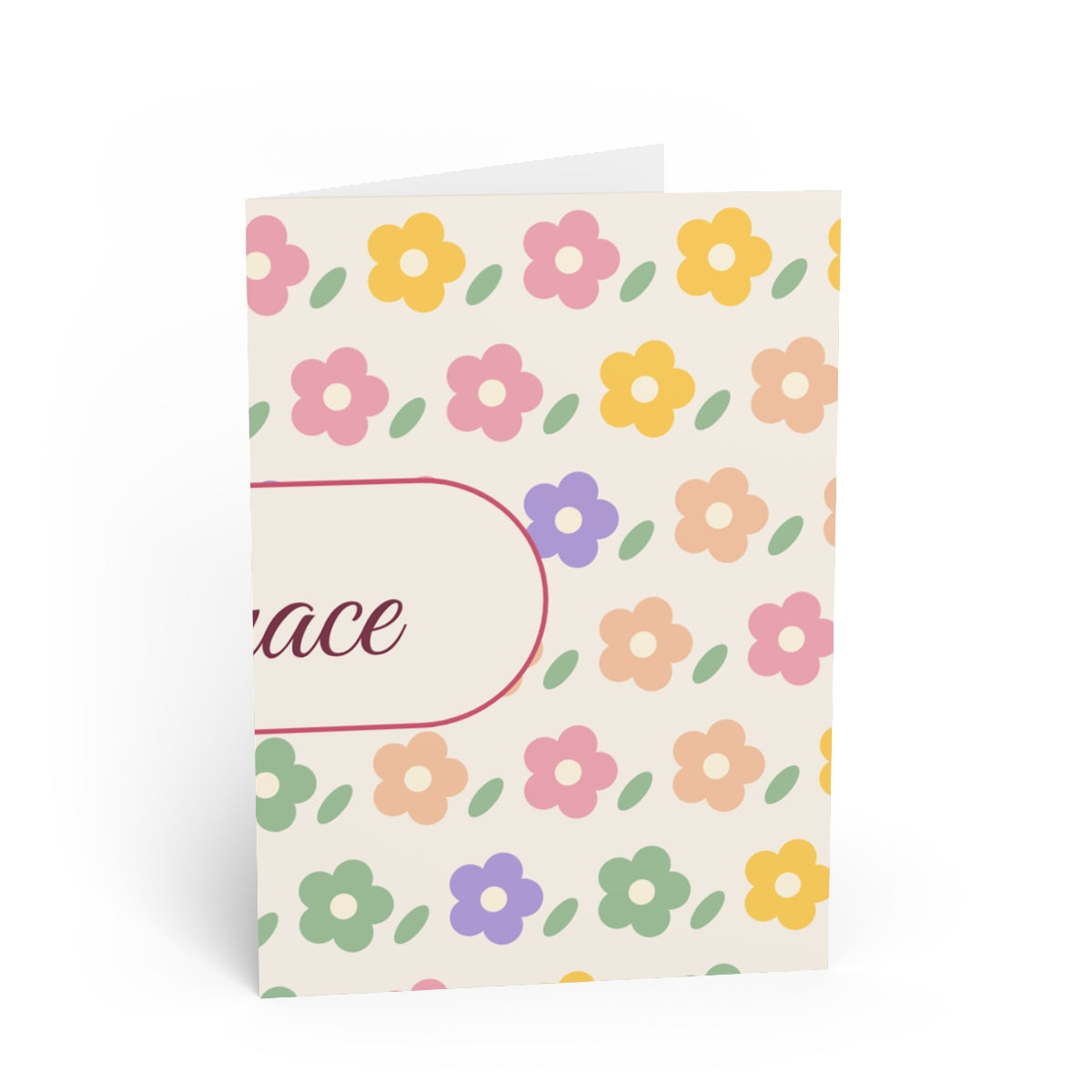 Greeting Card – floral name design example