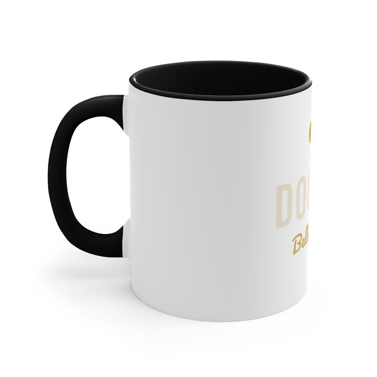 Colour Accent Mug – Dog Dad design in Black example, left side
