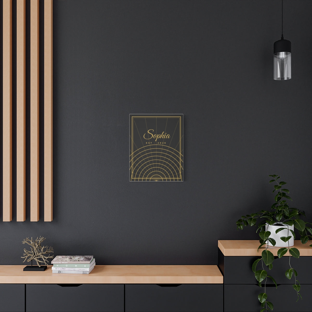 Canvas Print – Art Deco gold design example, lifestyle