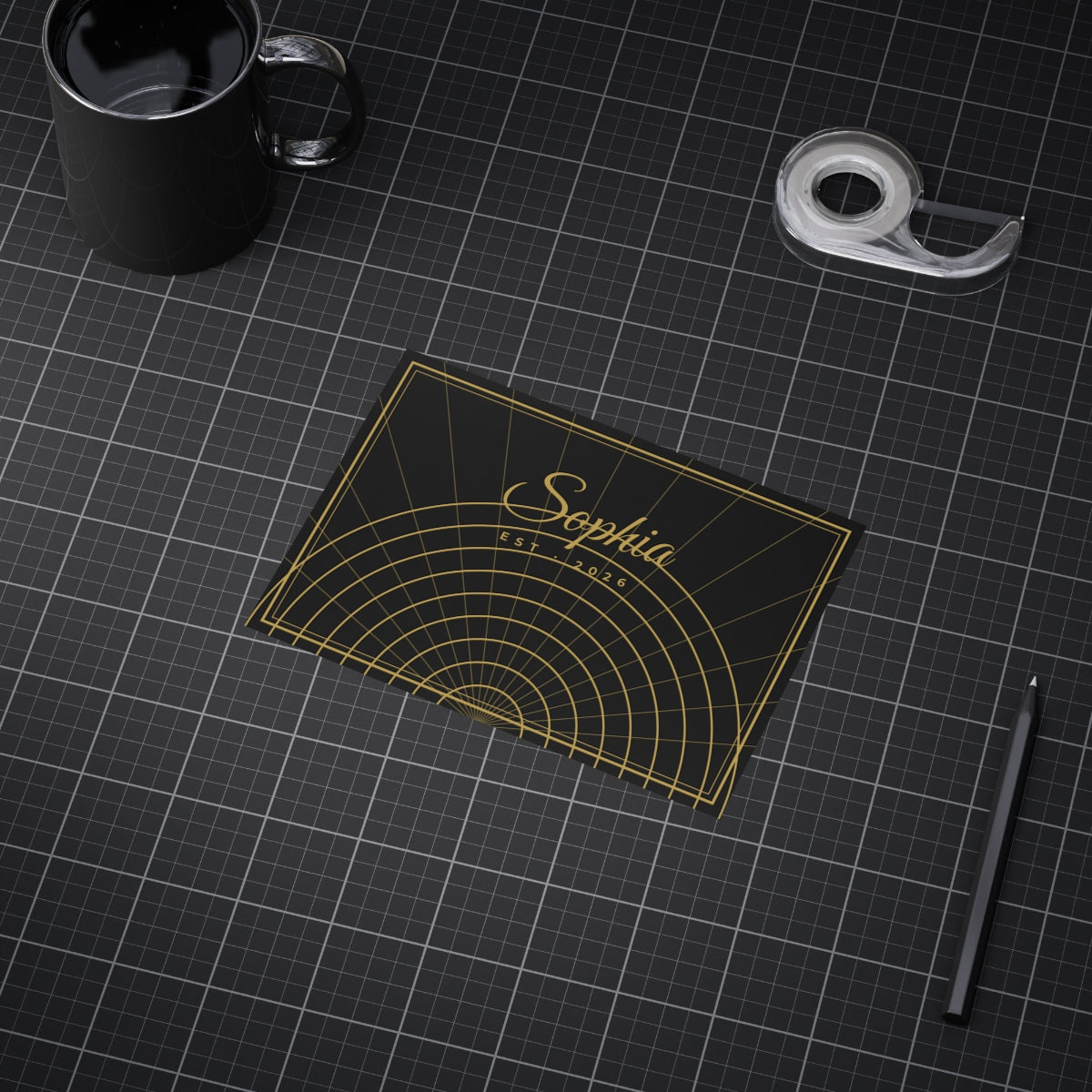 Photo Print – Art Deco gold design example, lifestyle