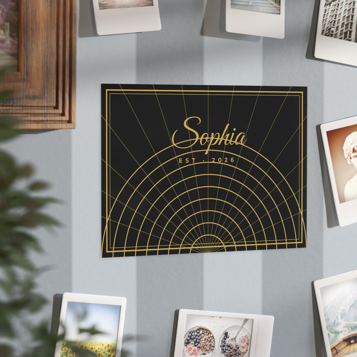 Photo Print – Art Deco gold design example, lifestyle