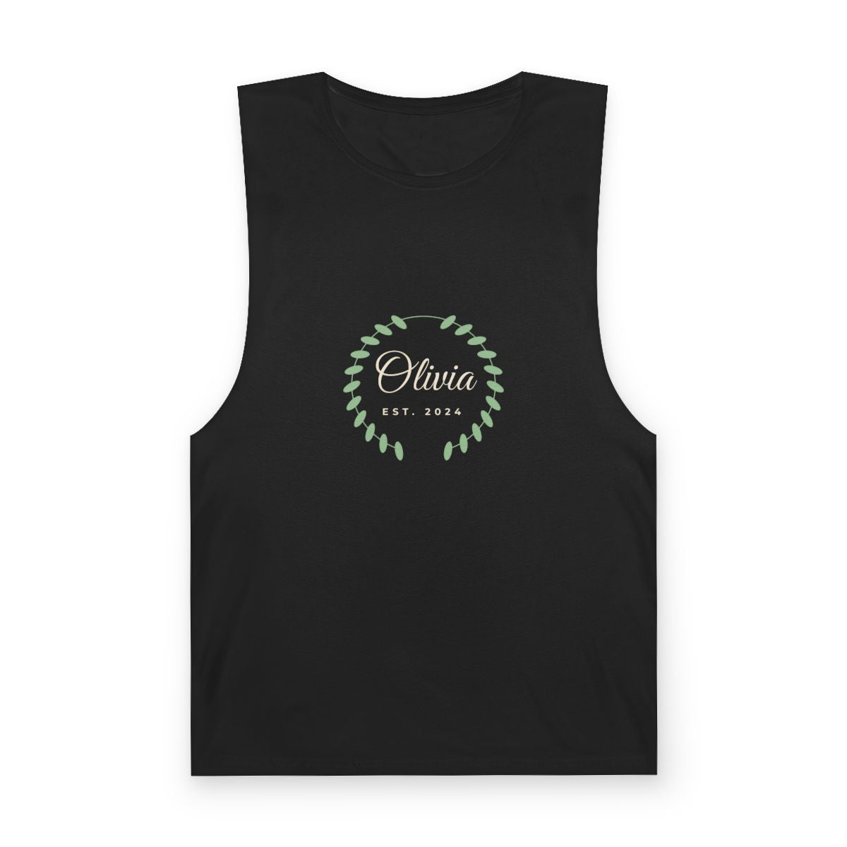 Unisex Barnard Tank – botanical name design in Black example