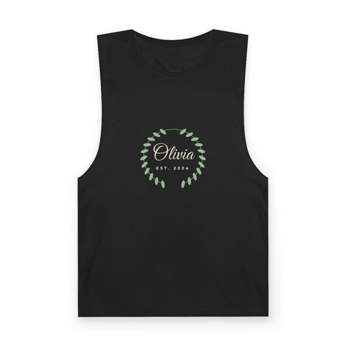 Unisex Barnard Tank – botanical name design in Black example