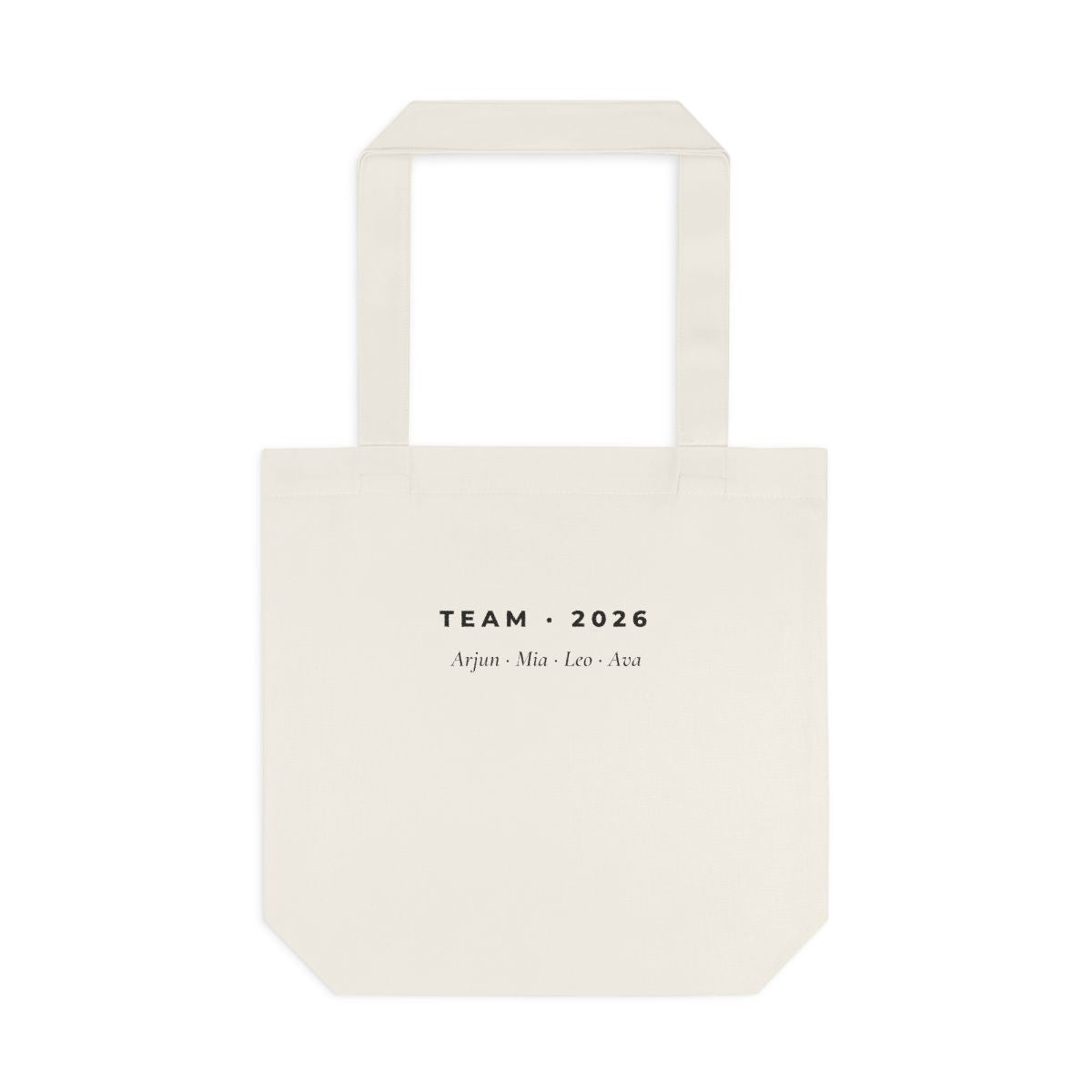 Cotton Tote Bag – coffee lover design in Cream example, back personalised