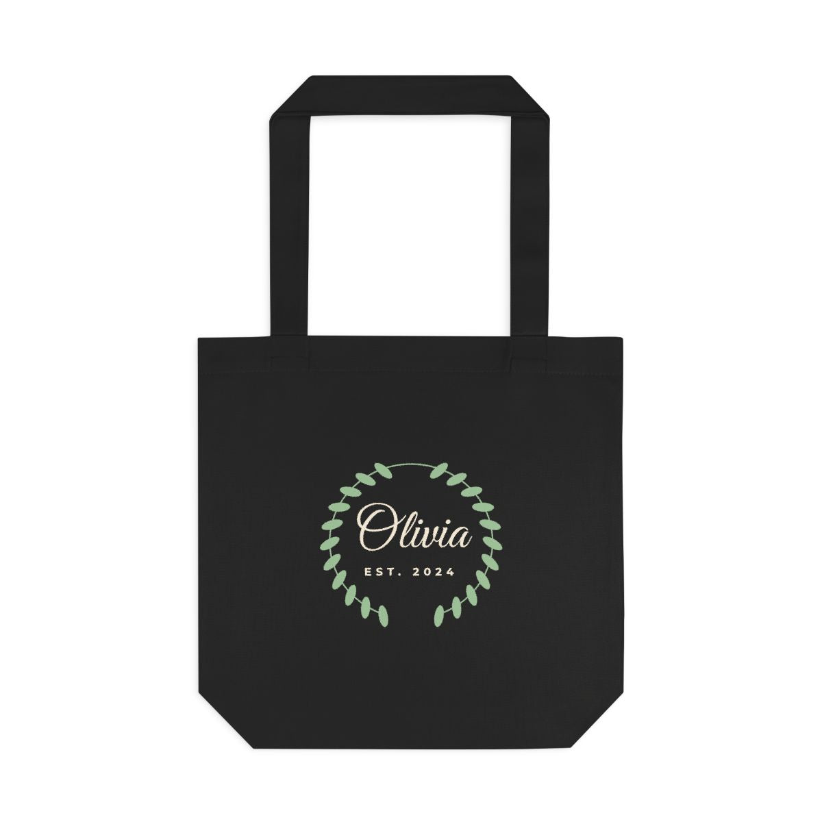 Cotton Tote Bag – botanical name design in Black example