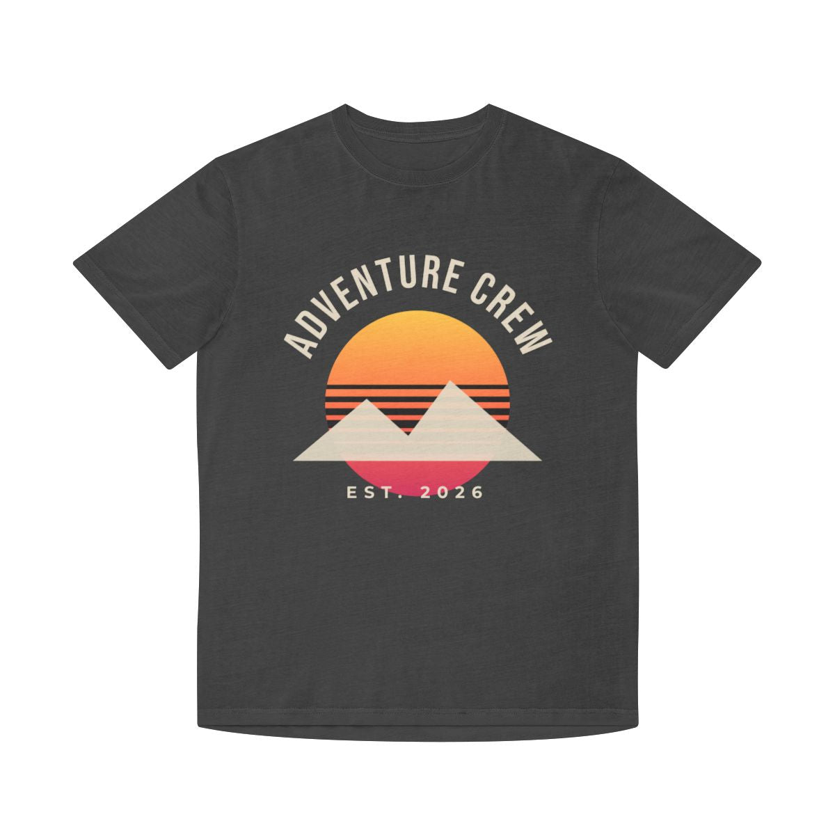 Unisex Faded Shirt – Adventure Crew design in Faded Black example