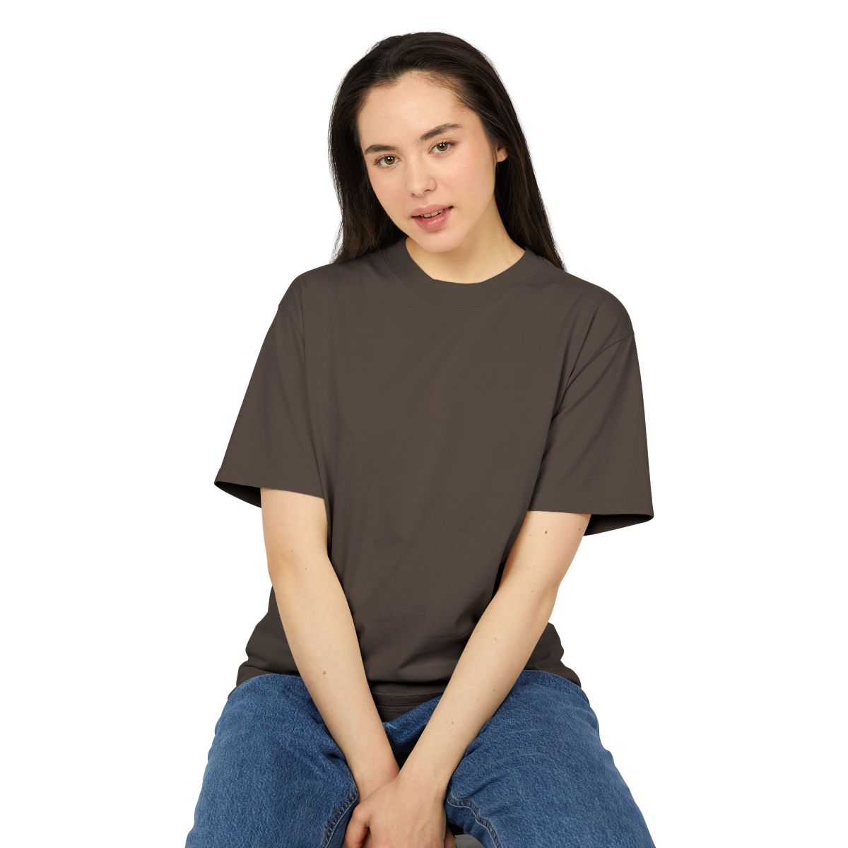 Unisex Heavy Faded Tee – Adventure Crew design in Faded Brown example, lifestyle