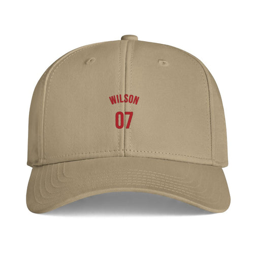 Cap – varsity name & number in Sand example